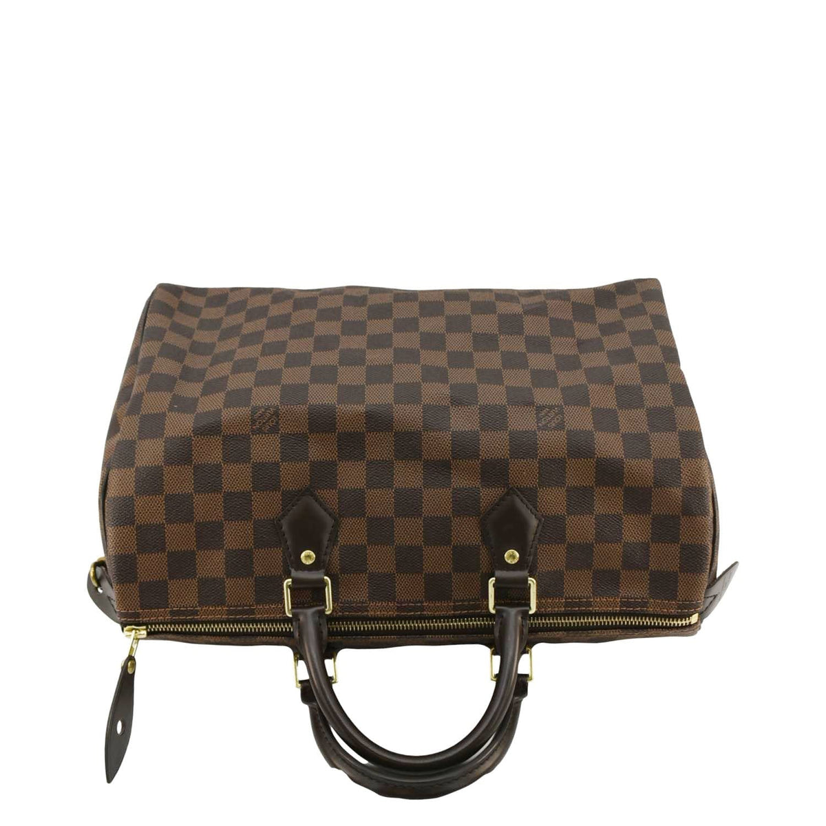 LOUIS VUITTON Speedy 35 Damier Ebene Satchel Bag Brown