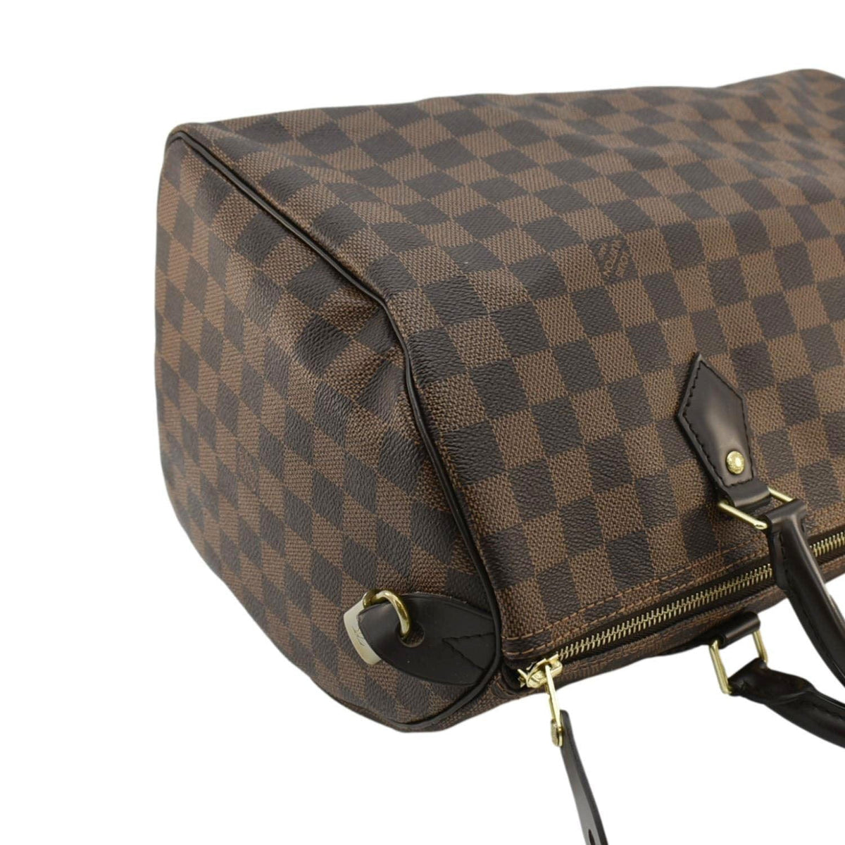 LOUIS VUITTON Speedy 35 Damier Ebene Satchel Bag Brown