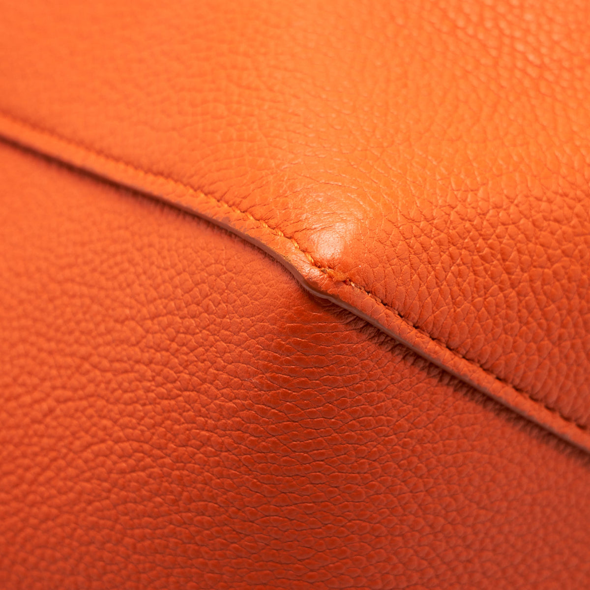 Celine Cabas Phantom In Soft Grained Calfskin Orange