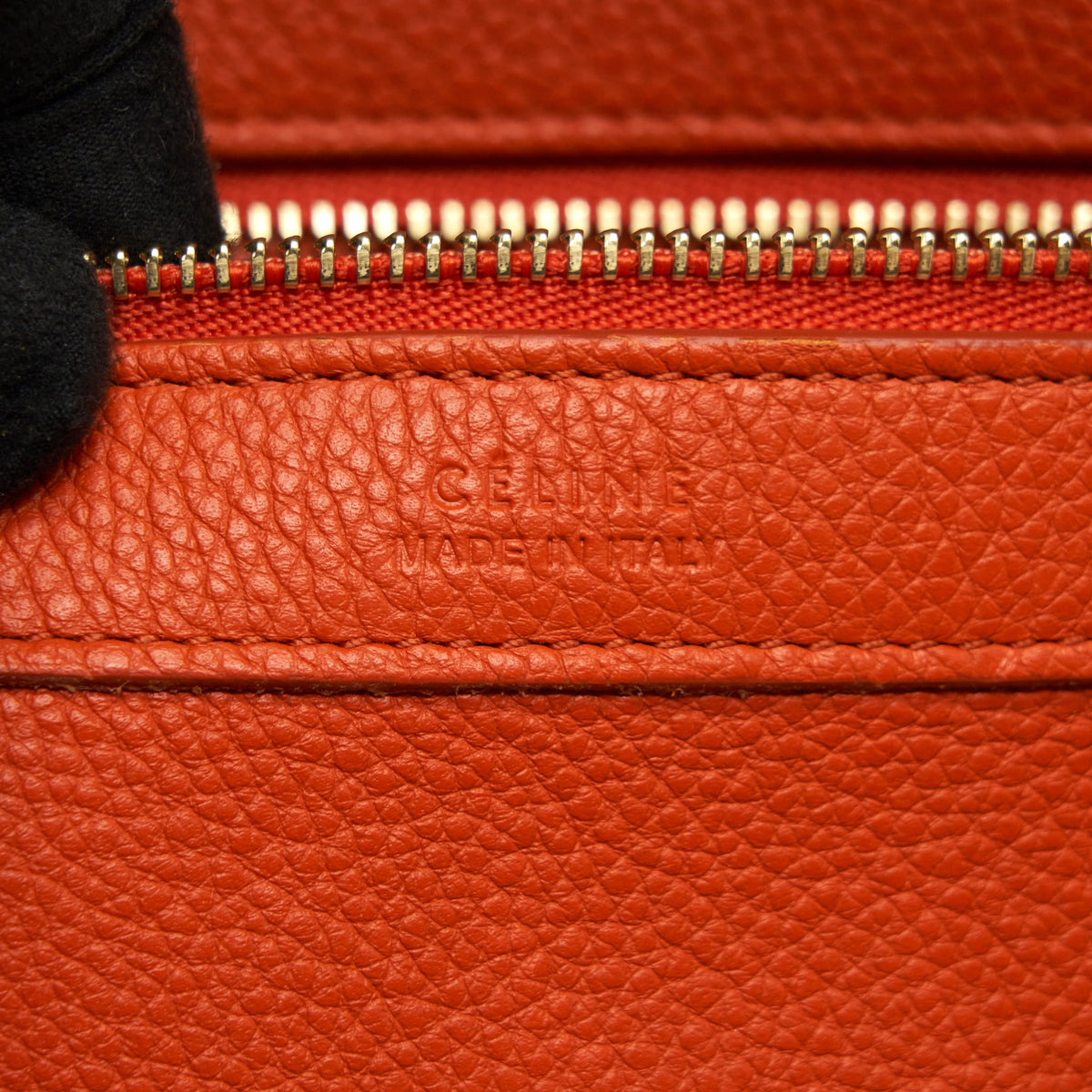 Celine Cabas Phantom In Soft Grained Calfskin Orange