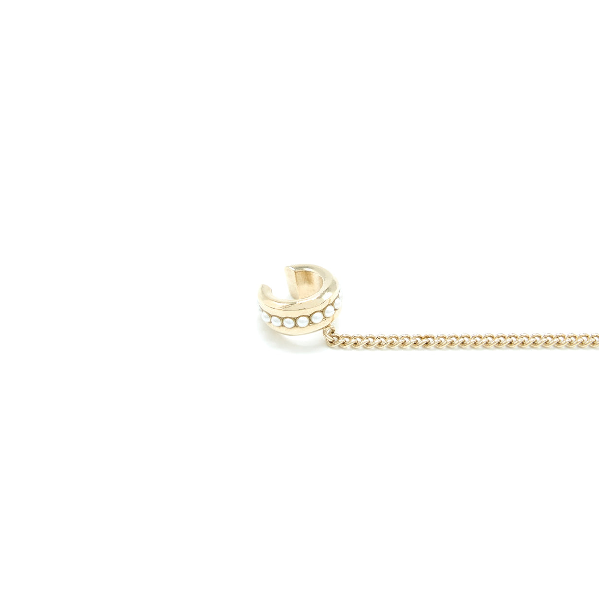 Chanel Pearl CC Logo Ear Clip