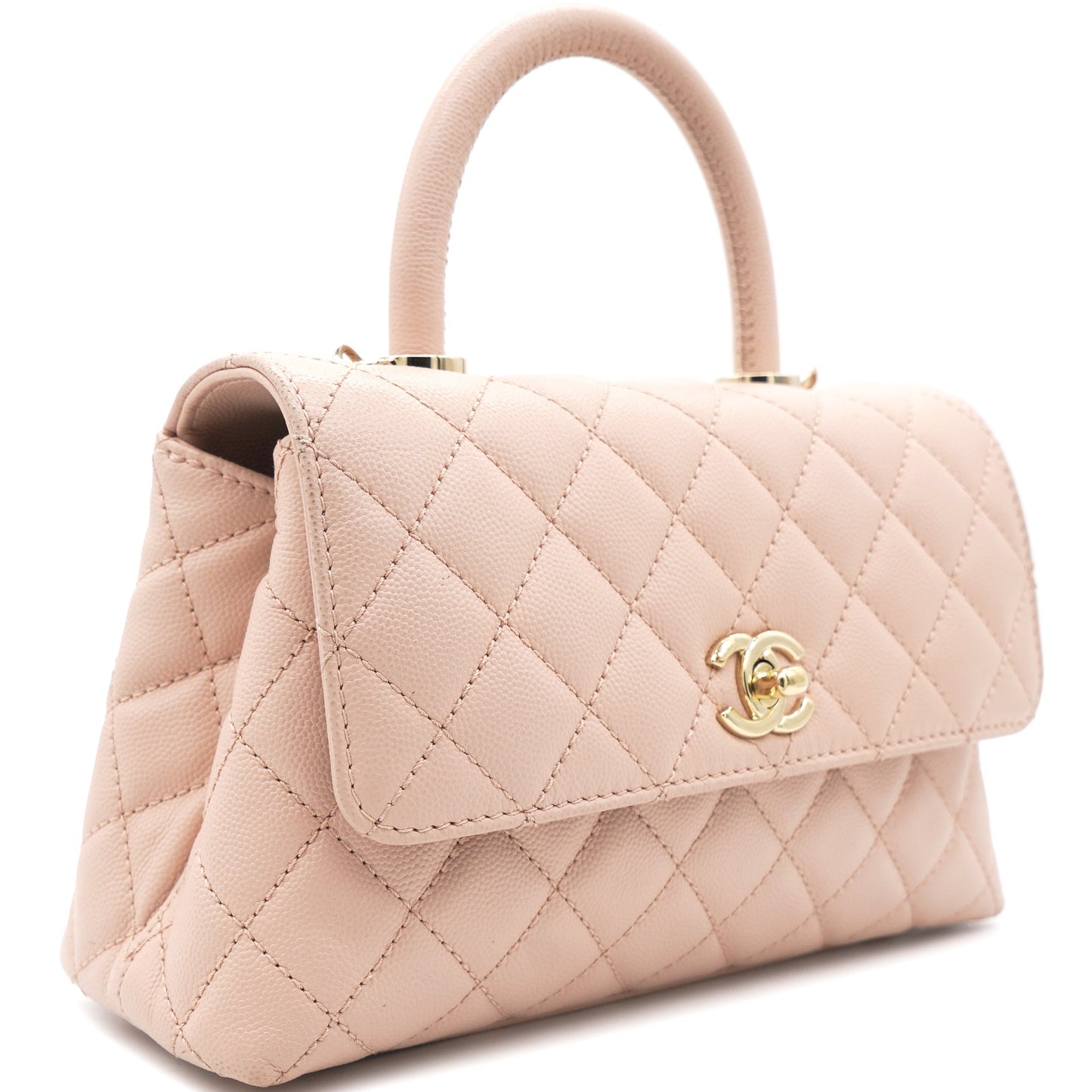 Chanel Caviar Leather Small Coco Top Handle Bag