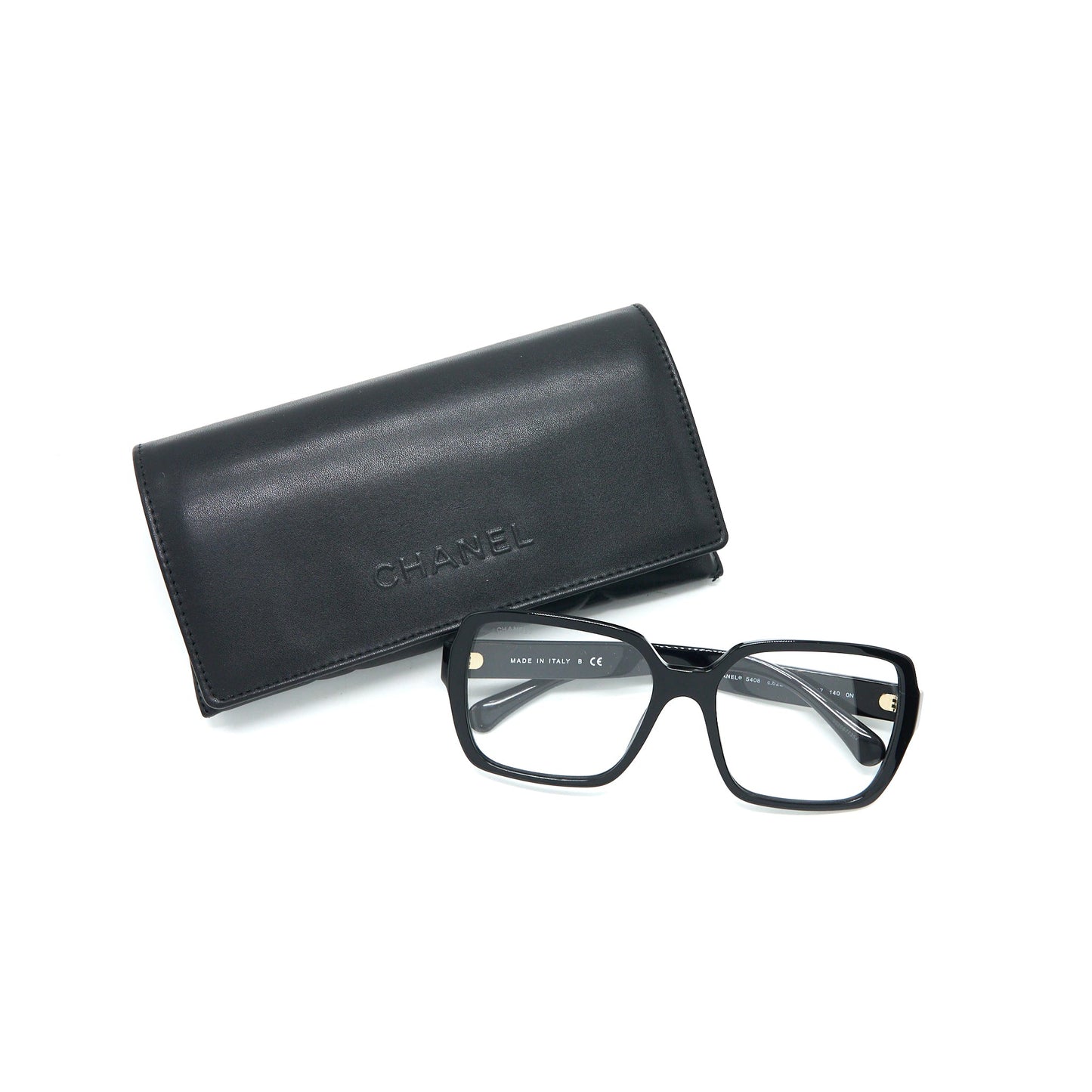 Chanel Square Glasses Frame Black