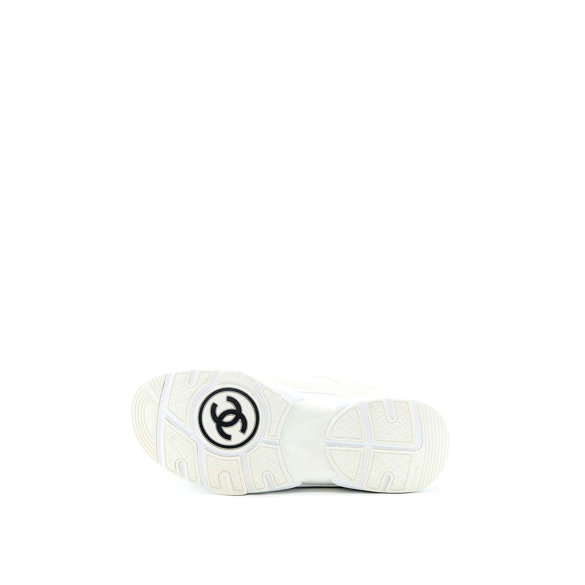 Chanel Size 37.5 22K CC Logo Sneaker White
