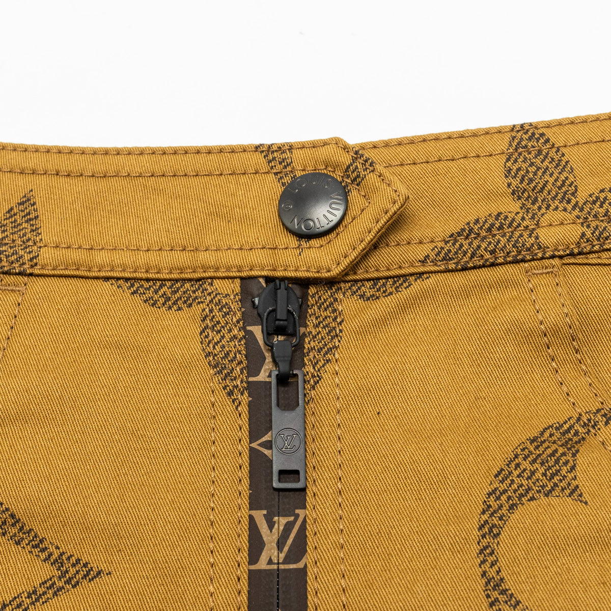 Louis Vuitton Size 36 Giant Monogram Skirt Cotton Brown