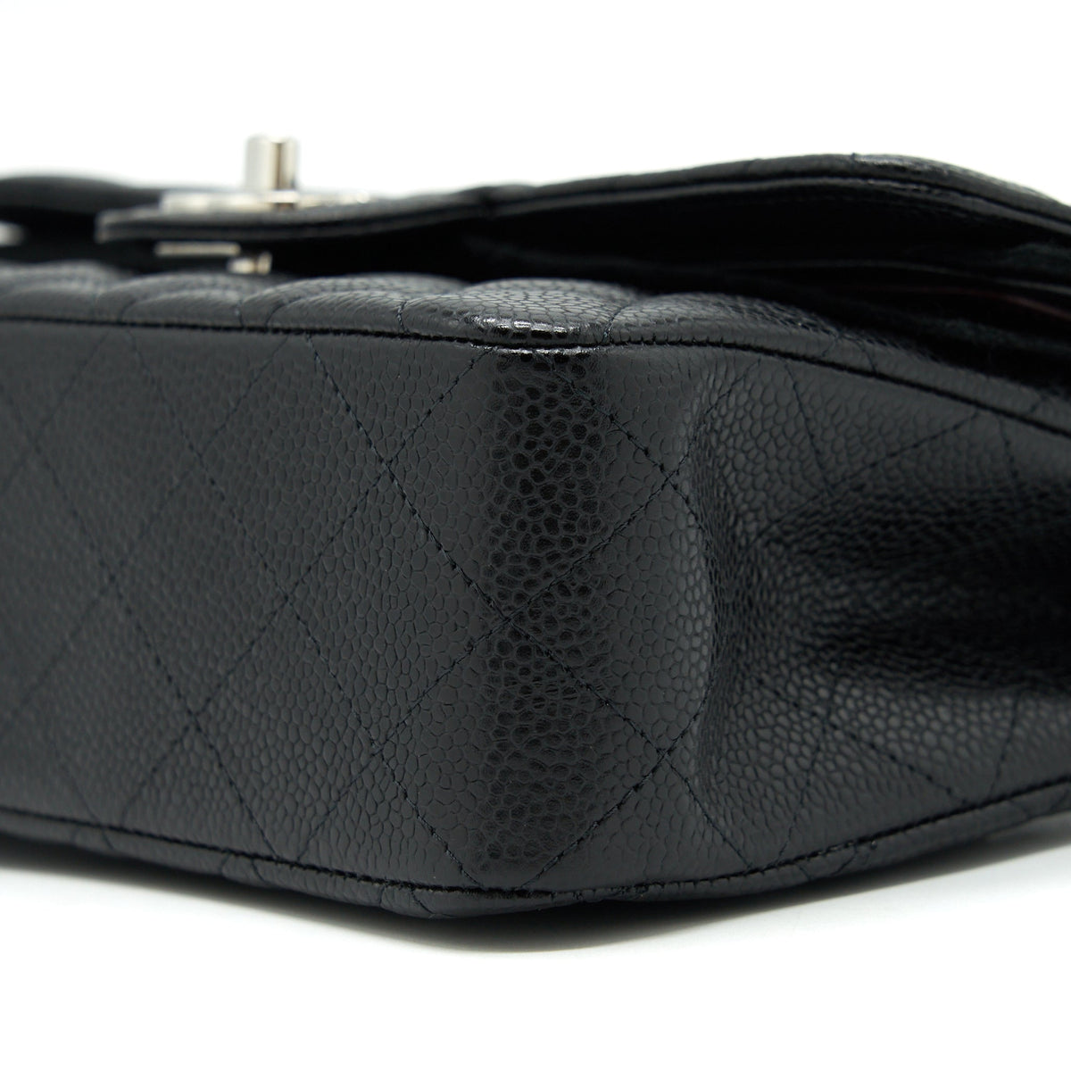 Chanel Small Classic Flap Bag Caviar Black SHW(Microchip)
