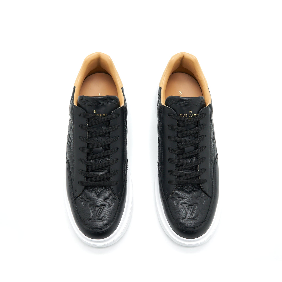 Louis Vuitton Size 9 Black Leather Sneakers
