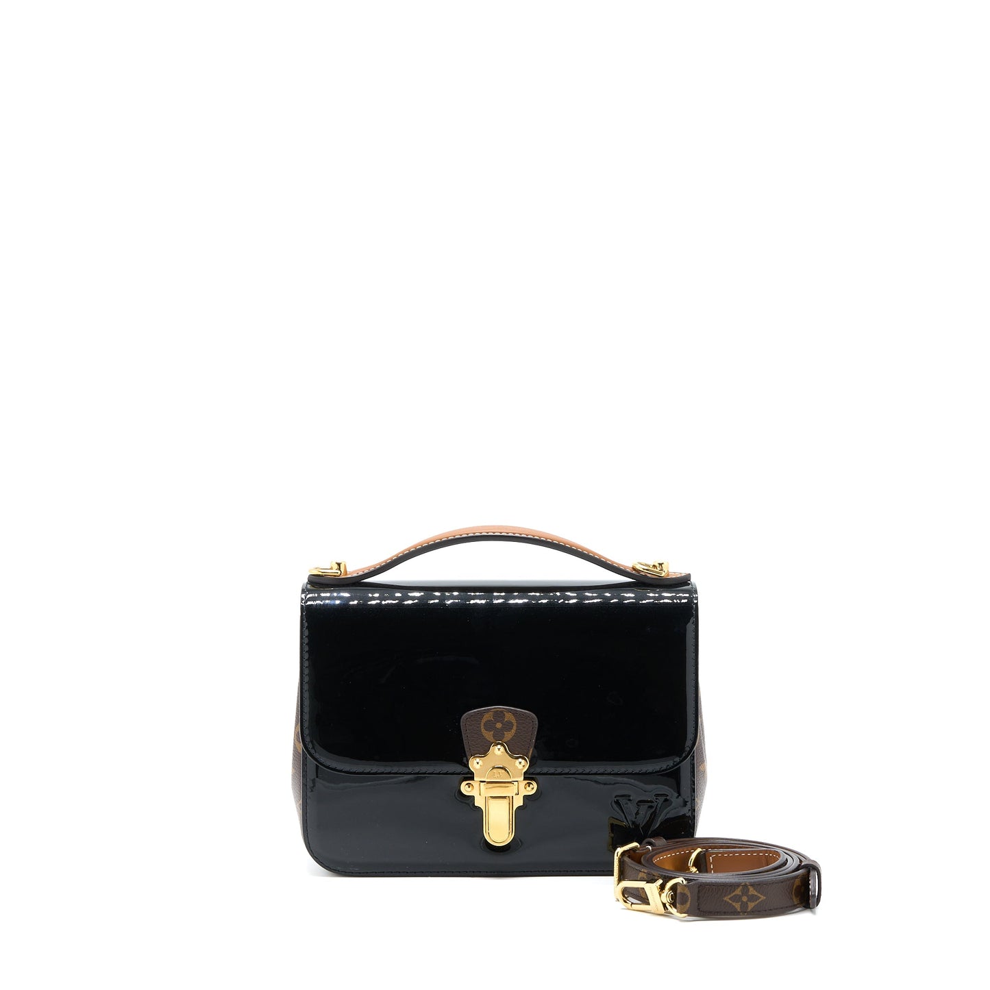 Louis Vuitton Cherrywood BB Patent/Monogram Canvas Black GHW