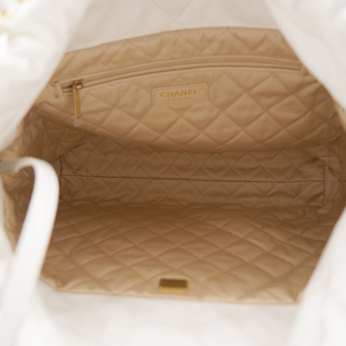 Chanel Shiny Calfskin Quilted Small Chanel 22 White