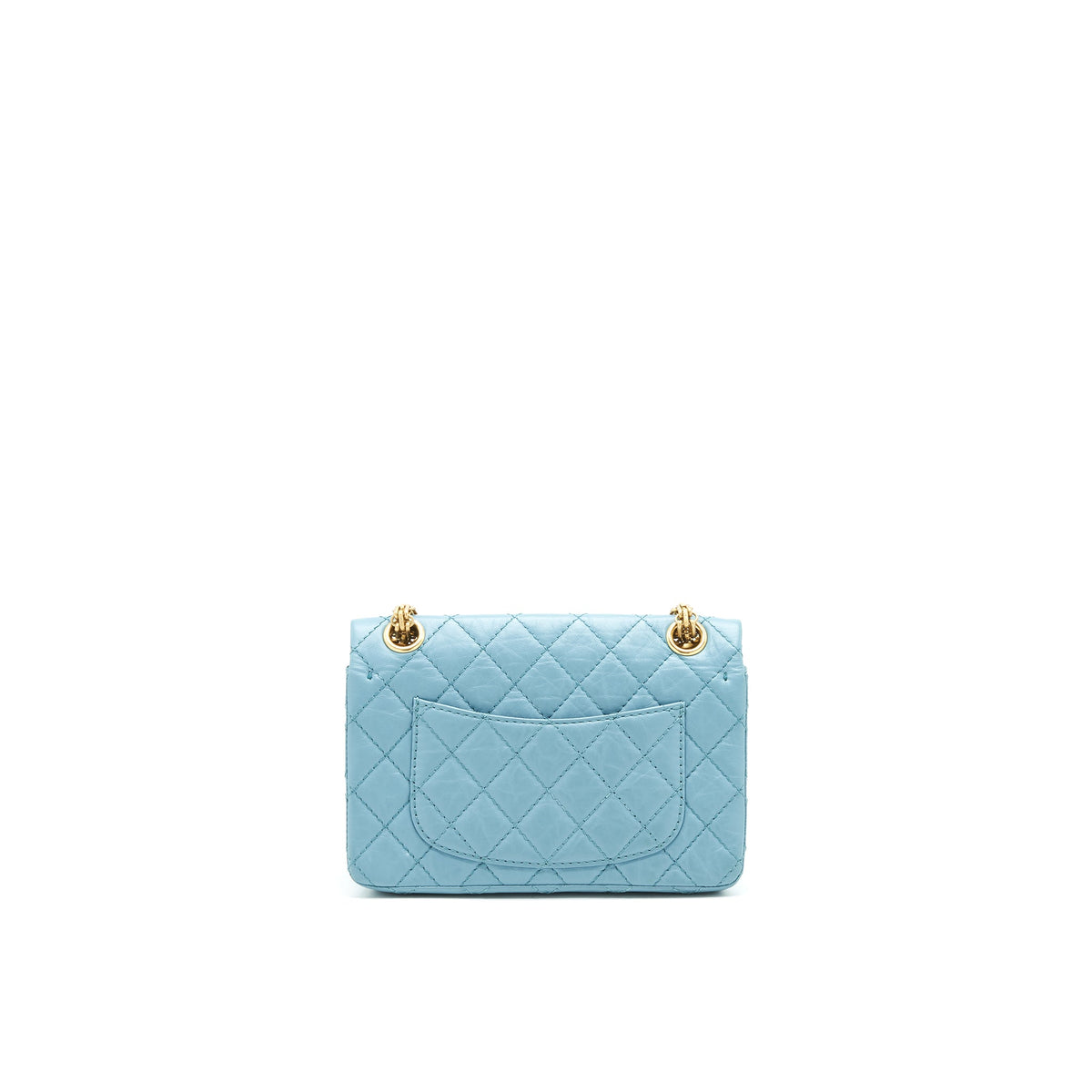 CHANEL MINI 2.55 REISSUE HANDBAG BLUE GHW