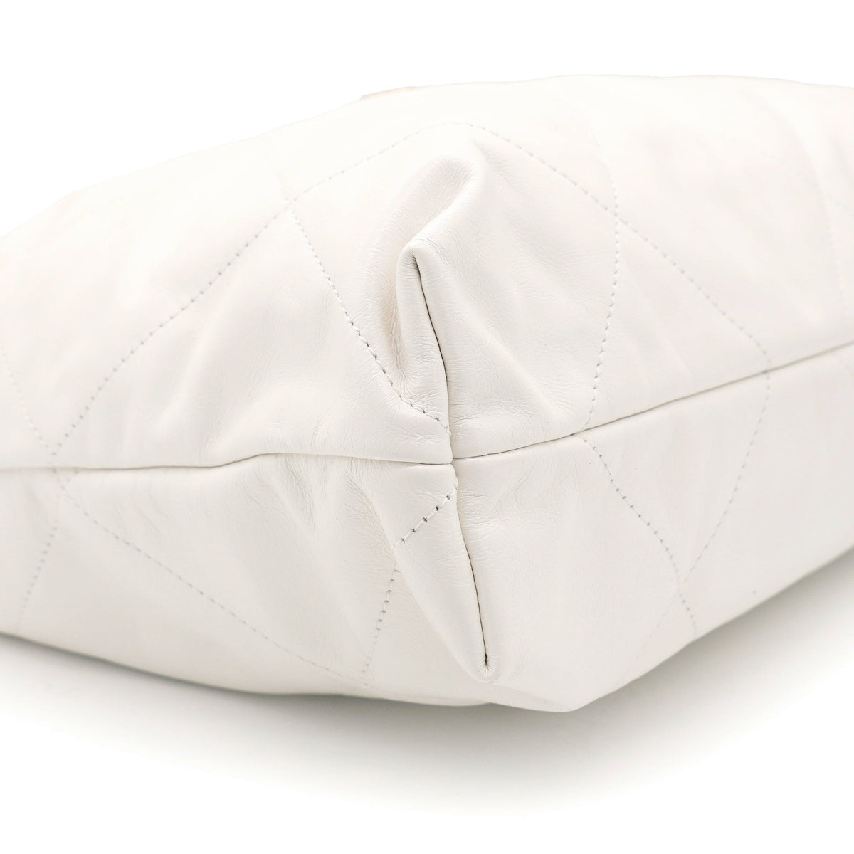 Chanel Shiny Calfskin Quilted Small Chanel 22 White