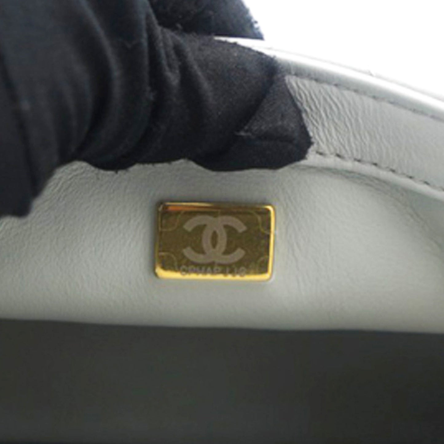 Chanel Pearl CC Crush Mini Square Lambskin Grey Crossbody Bag