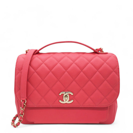 Chanel Caviar Quilted Business Affinity Flap Red