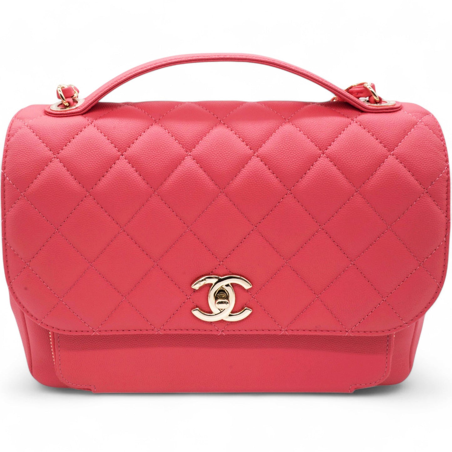 Chanel Caviar Quilted Business Affinity Flap Red