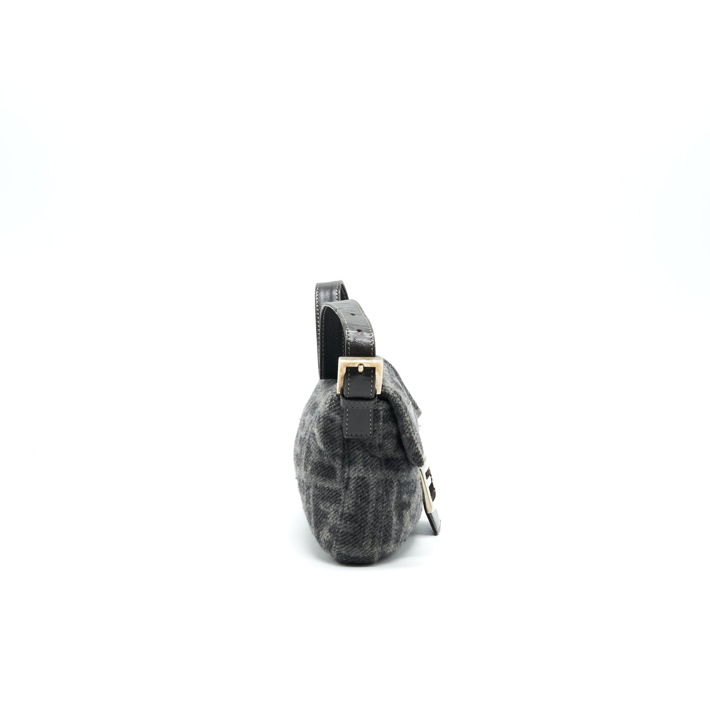 FENDI BAGUETTE IN SOFT TWEED GREY