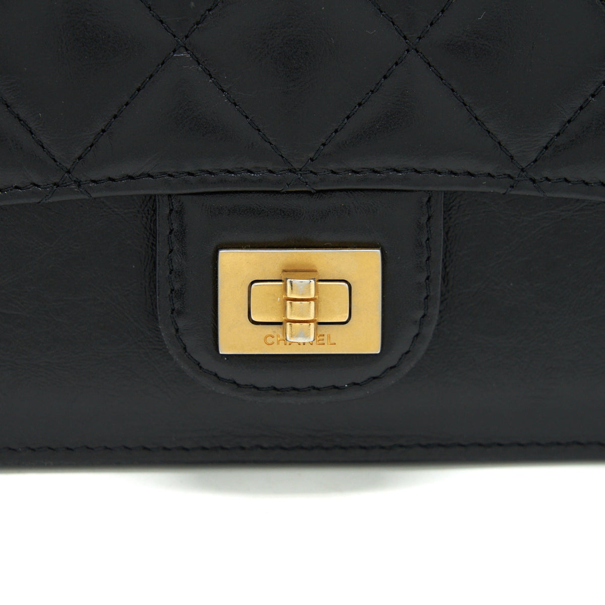Chanel Reissue Zippy Pouch Quilted Calfskin Black Ruthenium GHW