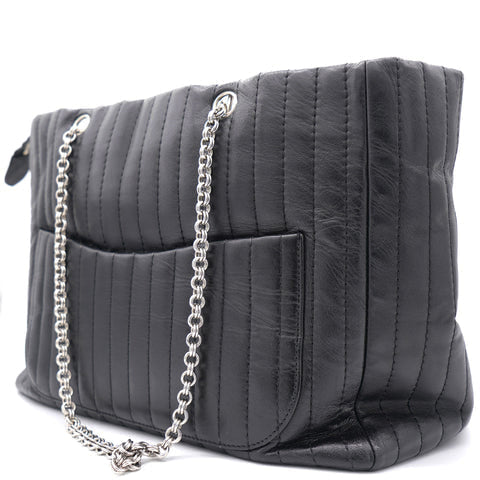 Chanel Vertical Quilted Mademoiselle Tote