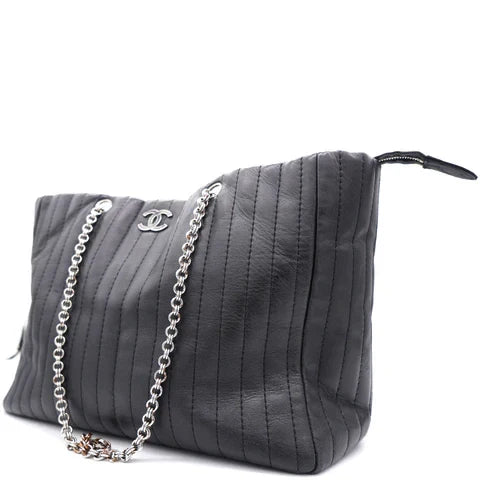Chanel Vertical Quilted Mademoiselle Tote