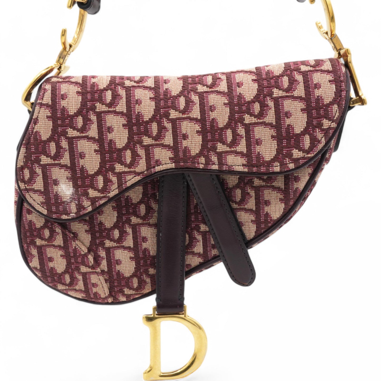 Dior Oblique Saddle Bag Burgundy