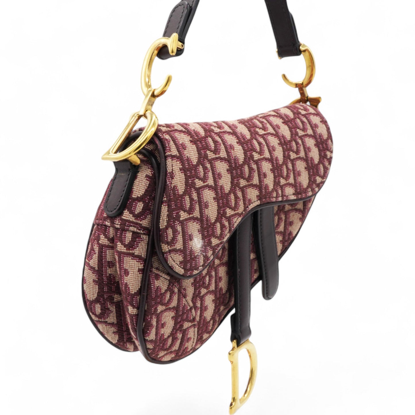 Dior Oblique Saddle Bag Burgundy