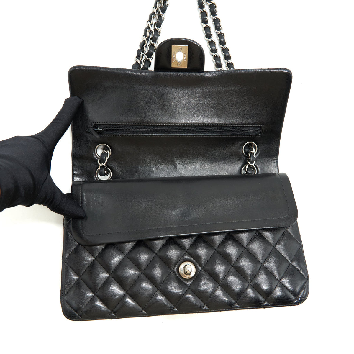 Chanel Medium Classic Flap Bag Lambskin Black SHW