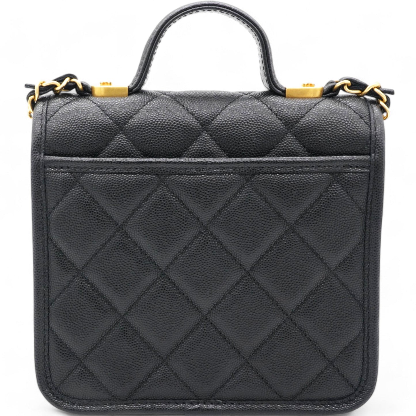 Chanel Small Matelasse Shoulder Bag Black Caviar