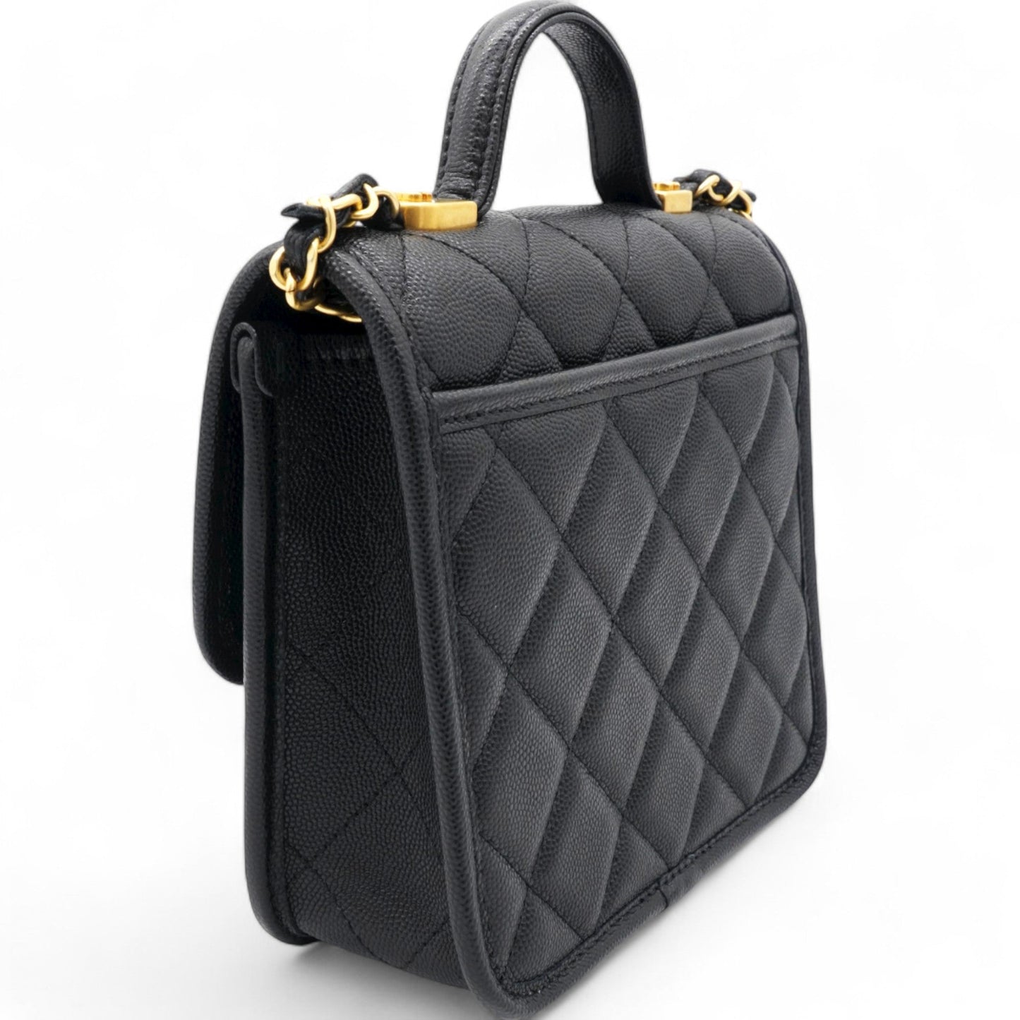 Chanel Small Matelasse Shoulder Bag Black Caviar