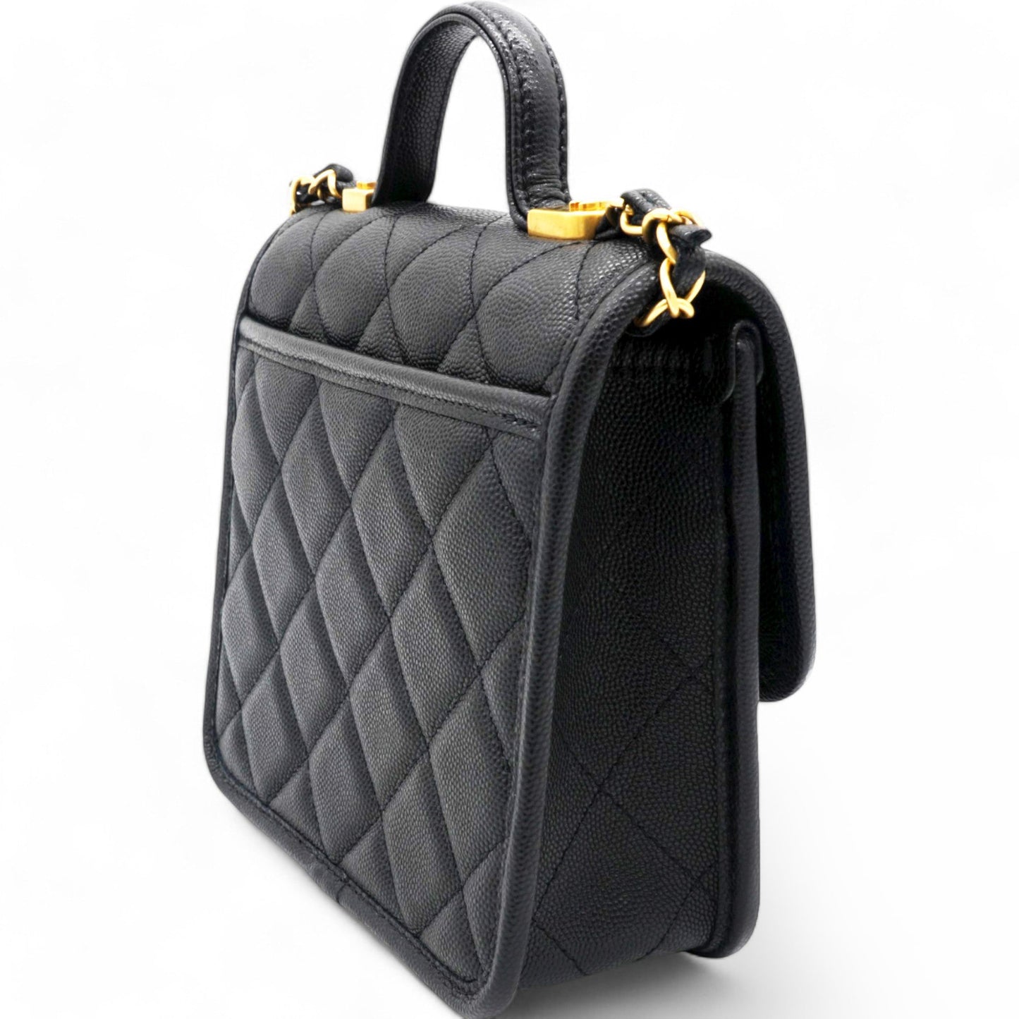 Chanel Small Matelasse Shoulder Bag Black Caviar