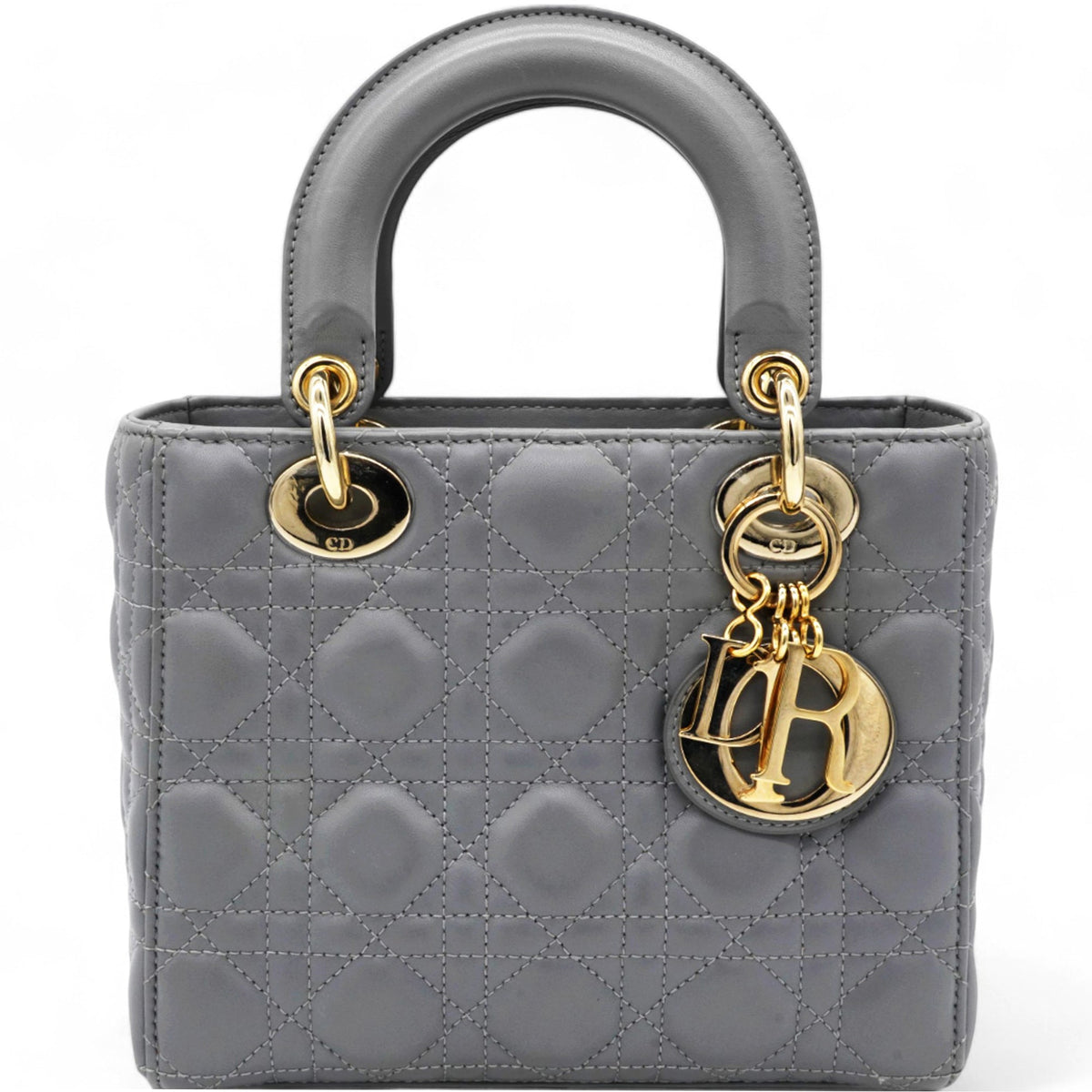 Dior Lambskin Cannage Small My ABCDior Lady Dior Grey