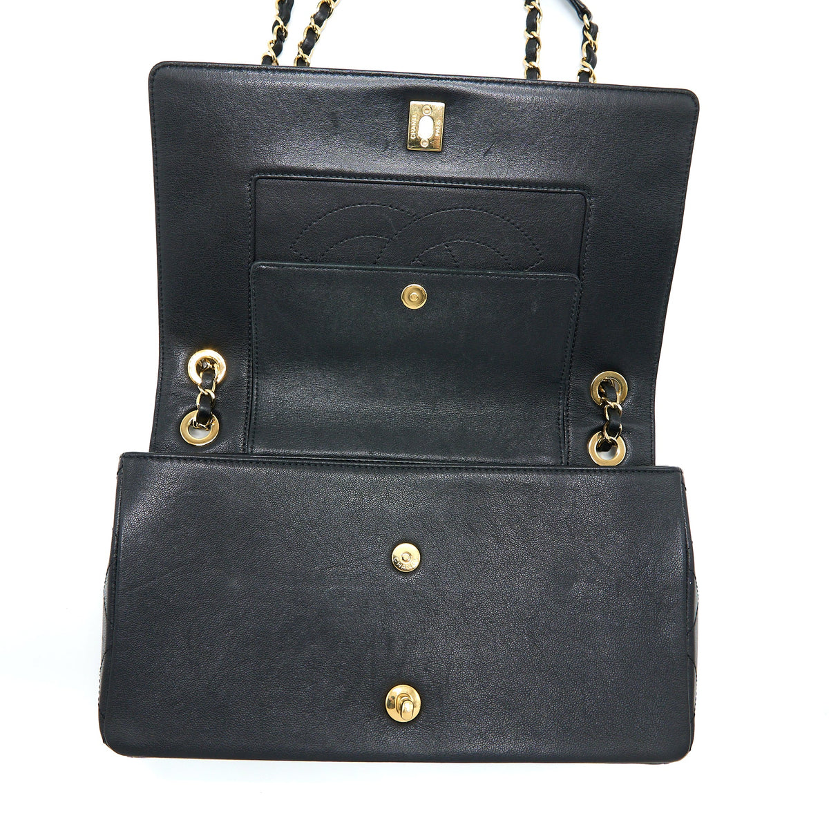 Chanel Seasonal Quilted Flap Bag Calfkskin Black Multicolour Hardware