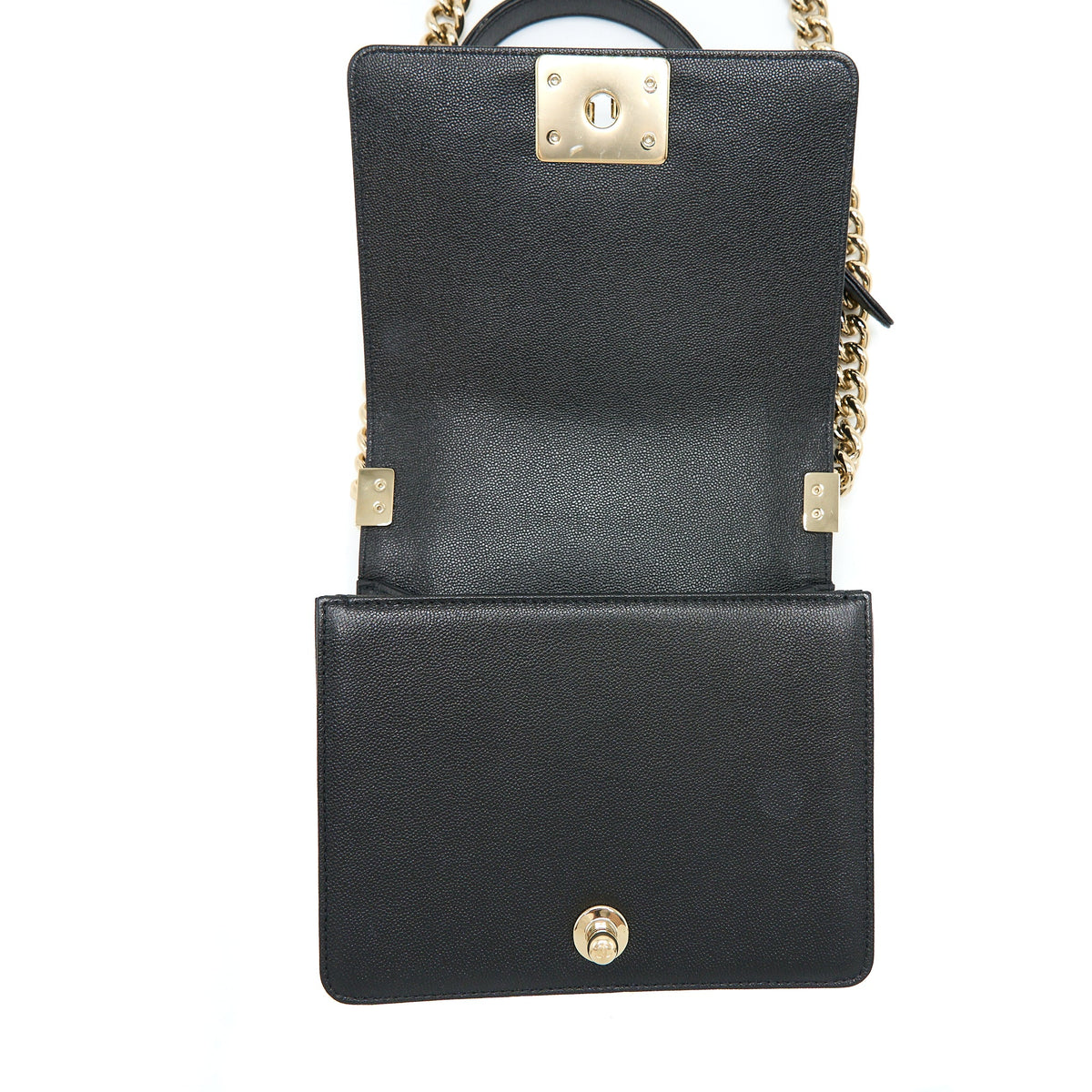 Chanel Mini Boy Bag Calfskin Black LGHW (Microchip)