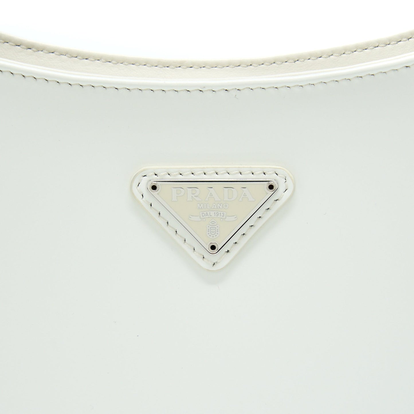 Prada Cleo Bag Calfskin White SHW