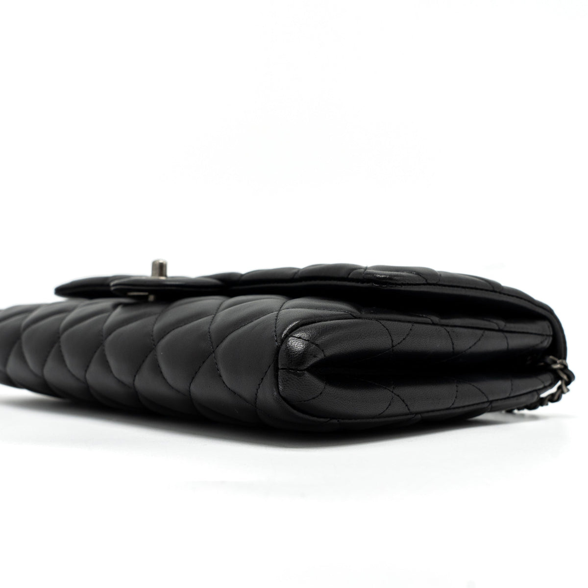 Chanel Timeless Clutch with Chain Lambskin Black Ruthenium Hardware