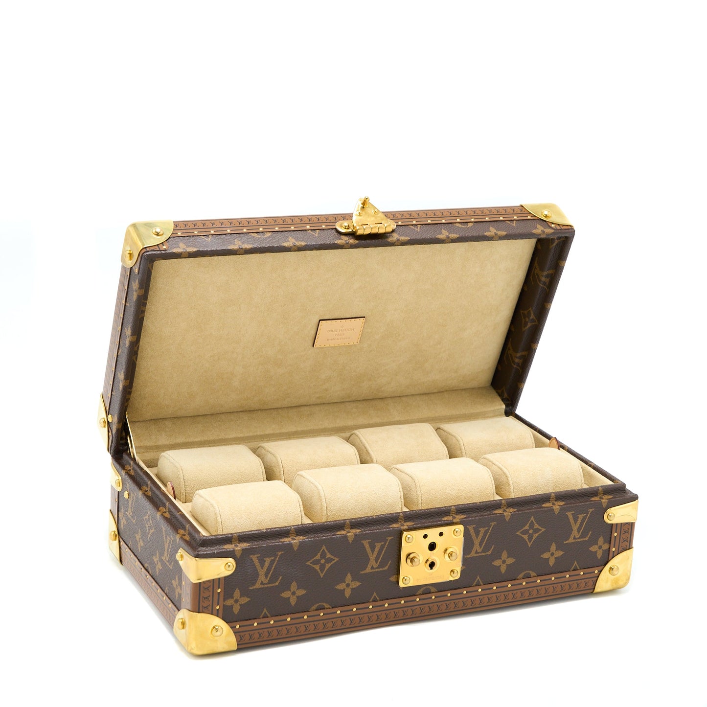 Louis Vuitton 8 Watch Case Monogram Canvas GHW