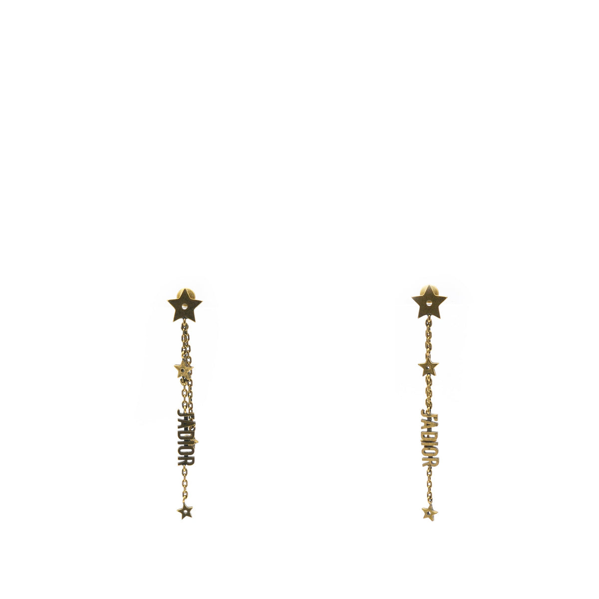 Dior J'Adior Star Drop Earrings Gold