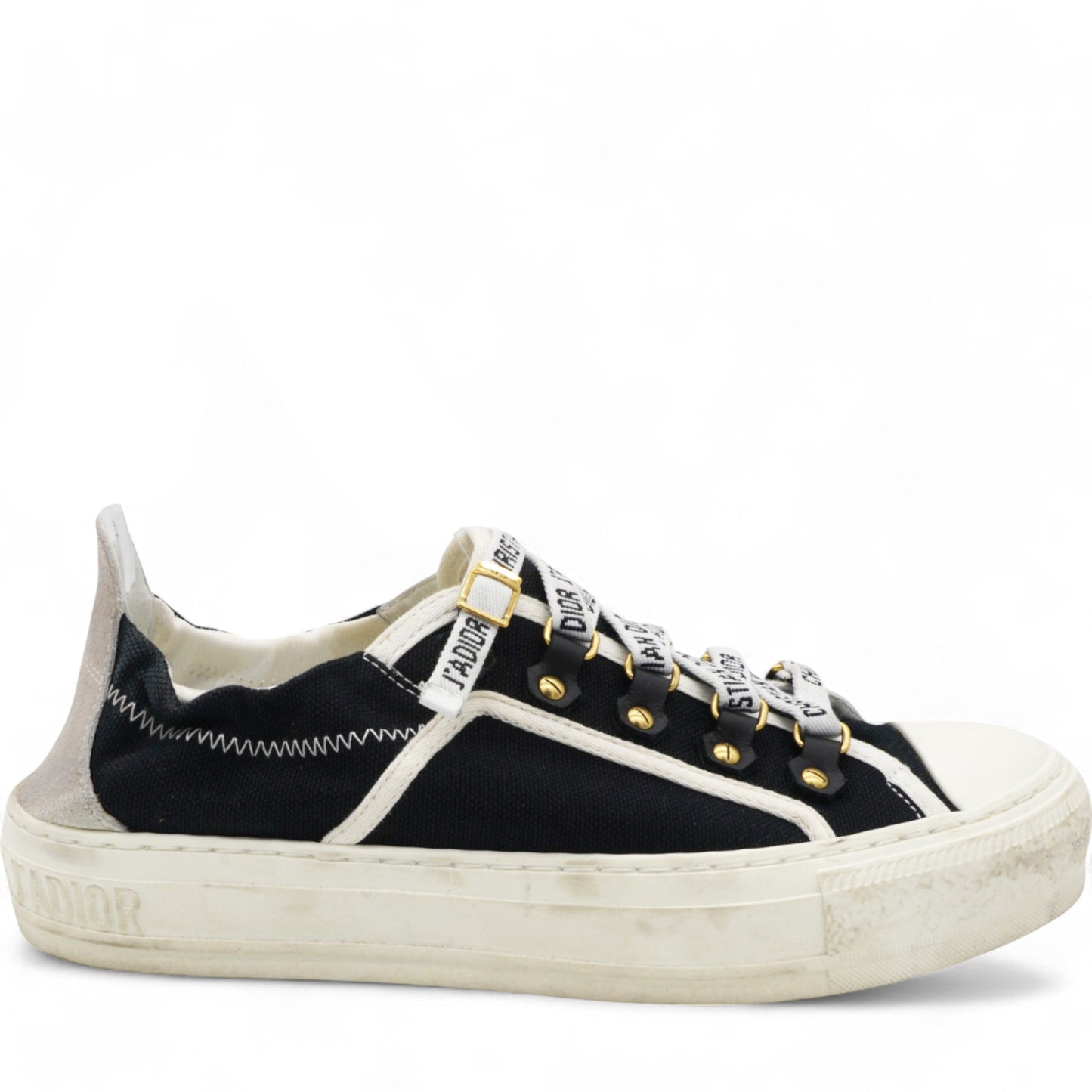 Dior Canvas Walk'N'Dior Low Top Sneakers  Black Size 36