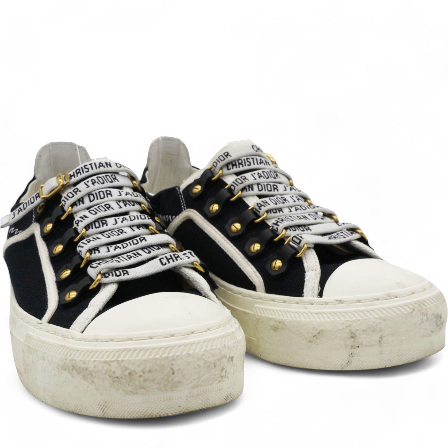 Dior Canvas Walk'N'Dior Low Top Sneakers  Black Size 36