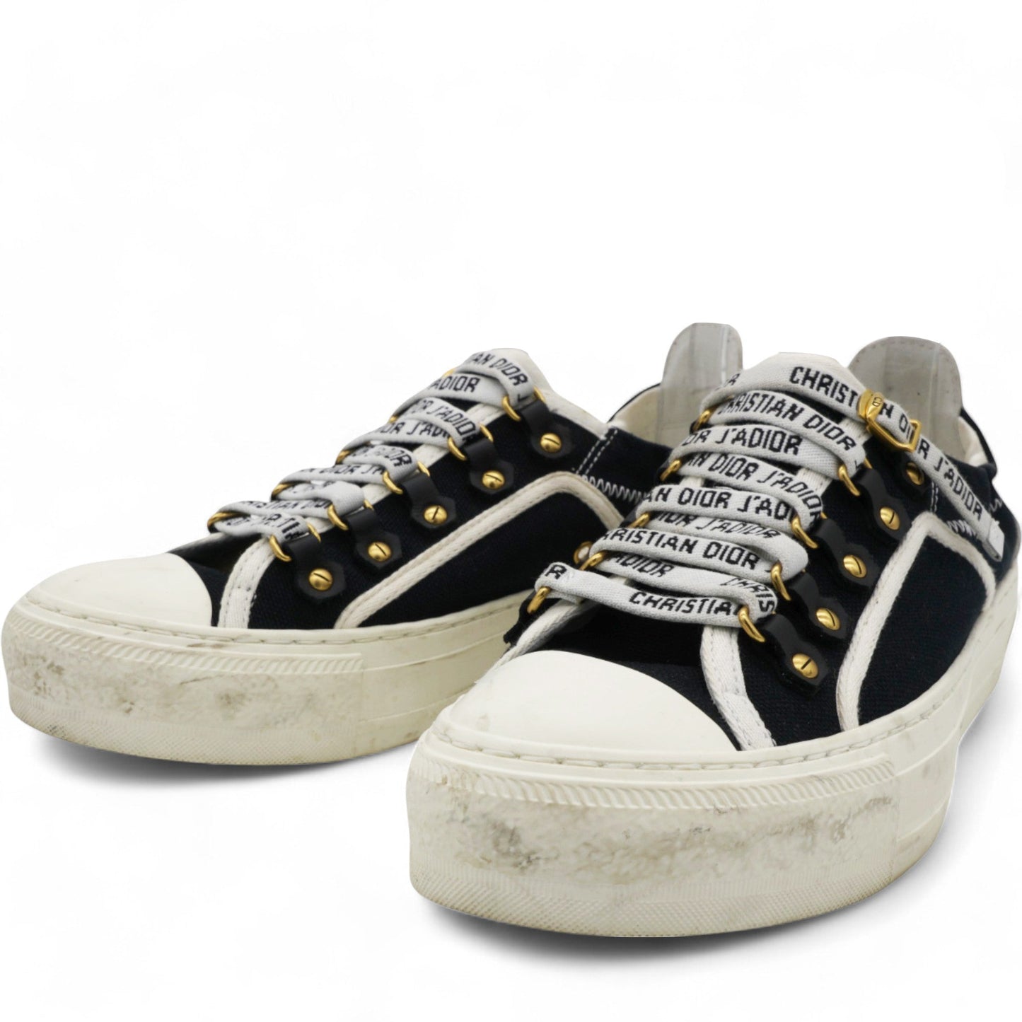 Dior Canvas Walk'N'Dior Low Top Sneakers  Black Size 36