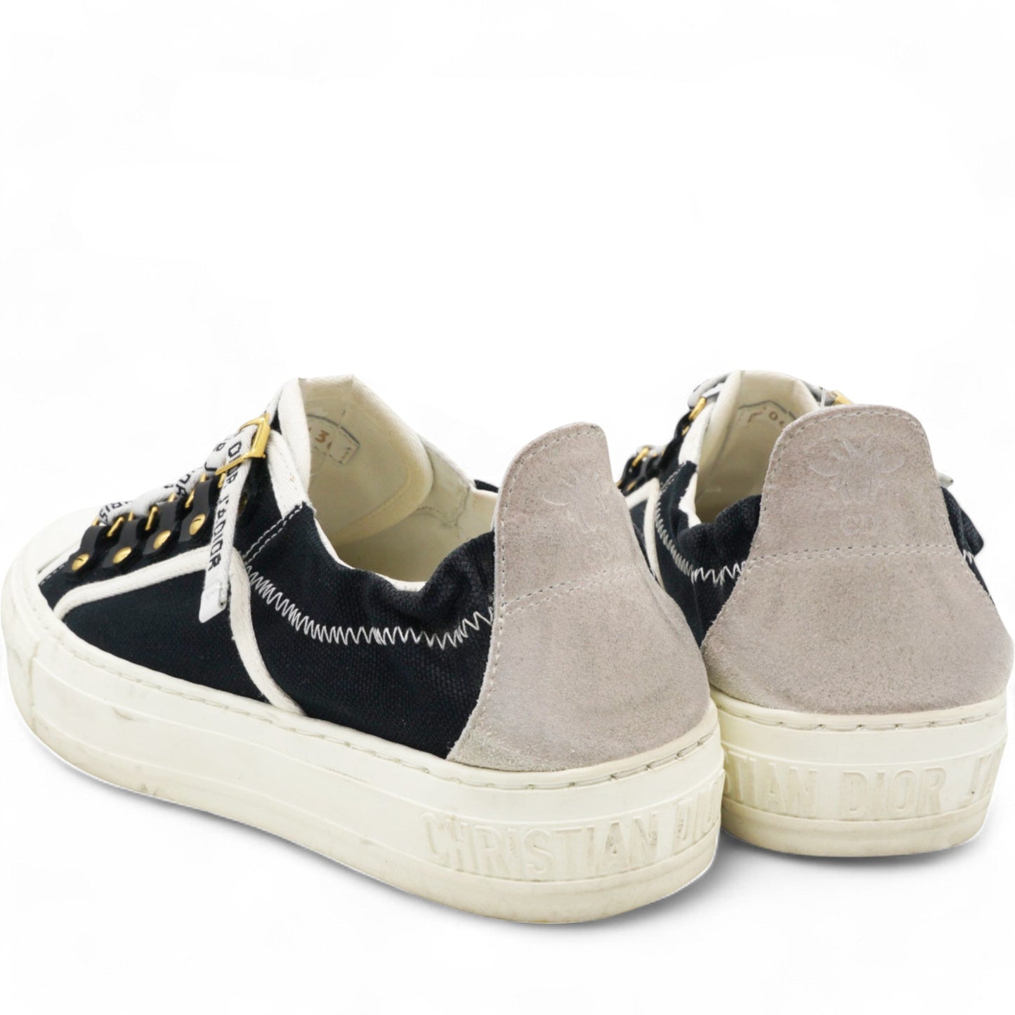 Dior Canvas Walk'N'Dior Low Top Sneakers  Black Size 36