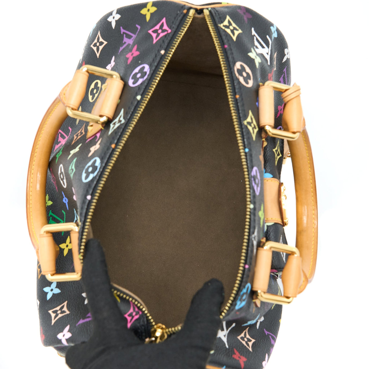Louis Vuitton Speedy 30 Multicolour Monogram Canvas Black GHW
