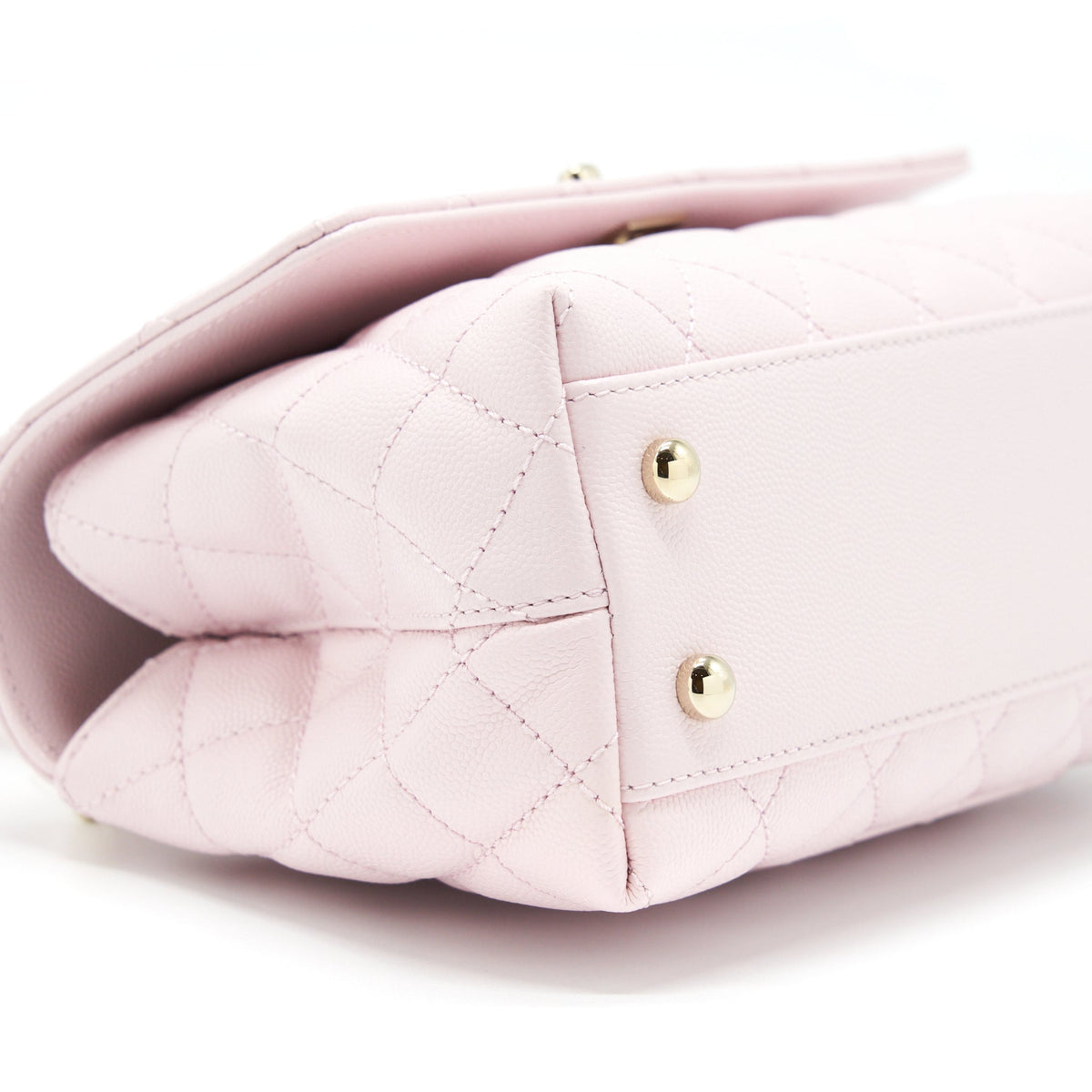Chanel Small Coco Handle Caviar Light Pink NG750 LGHW(Microchip)