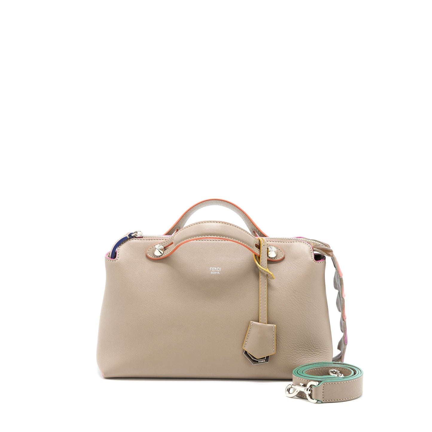 Fendi By The Way Bag Mutilcolour Tail Calfskin Beige SHW