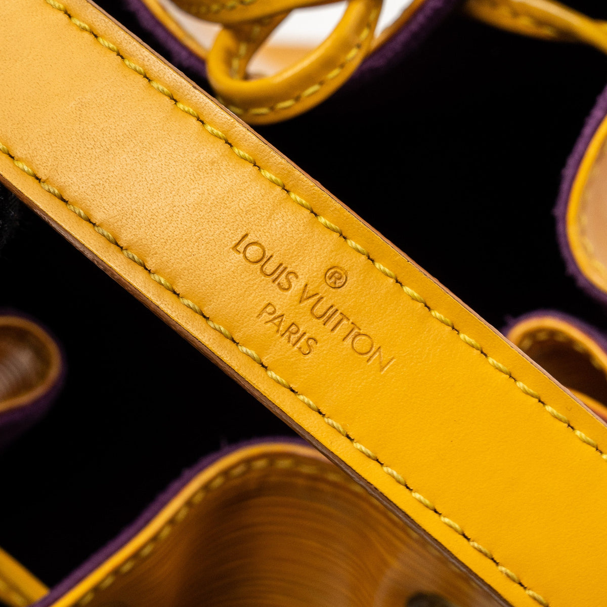 Louis Vuitton Vintage petit noe epi yellow GHW