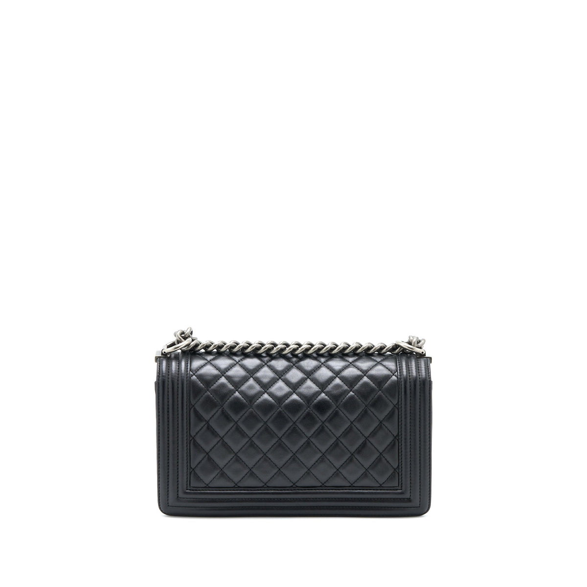 Chanel Medium Boy Bag Lambskin Black Ruthenium SHW