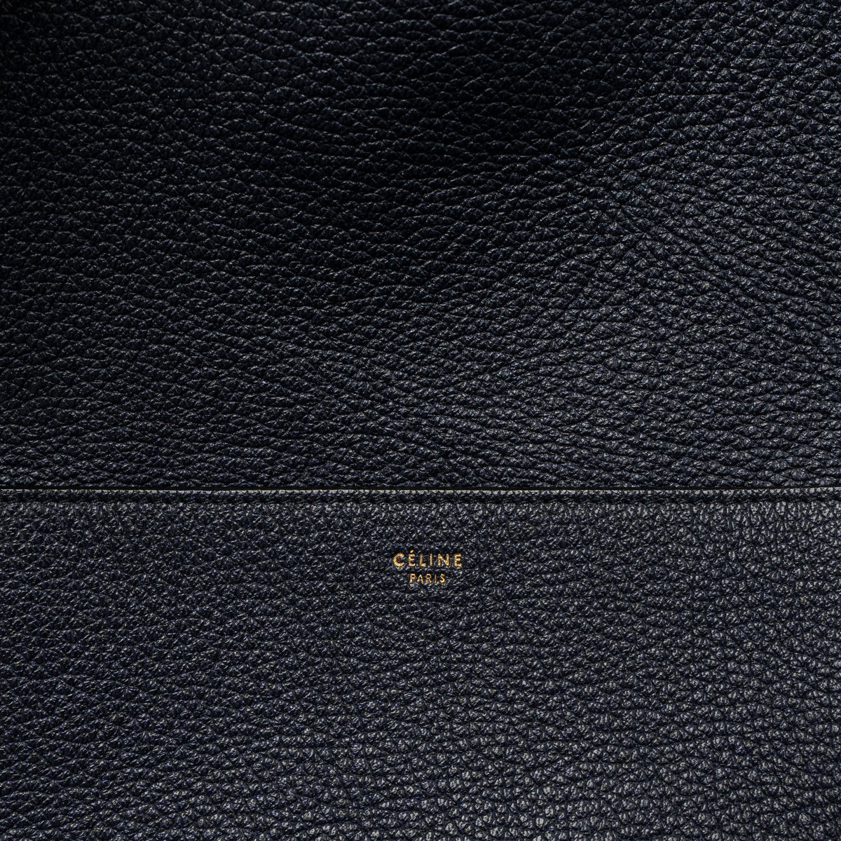 Celine Sangle Bucket Bag Calfskin Navy GHW