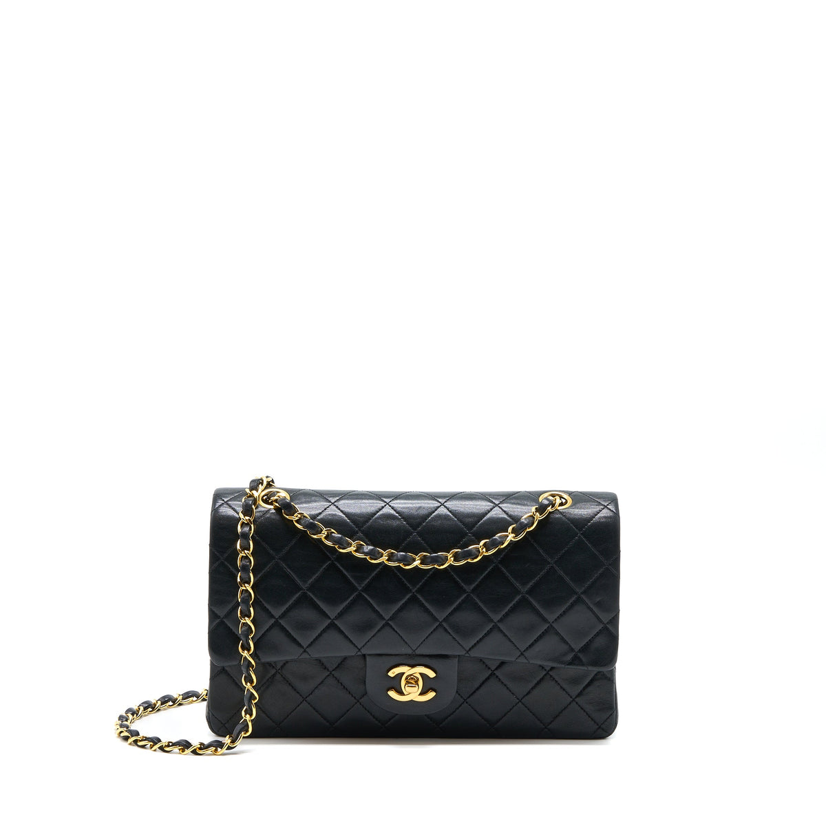 Chanel Vintage Flap Bag Lambskin Black GHW