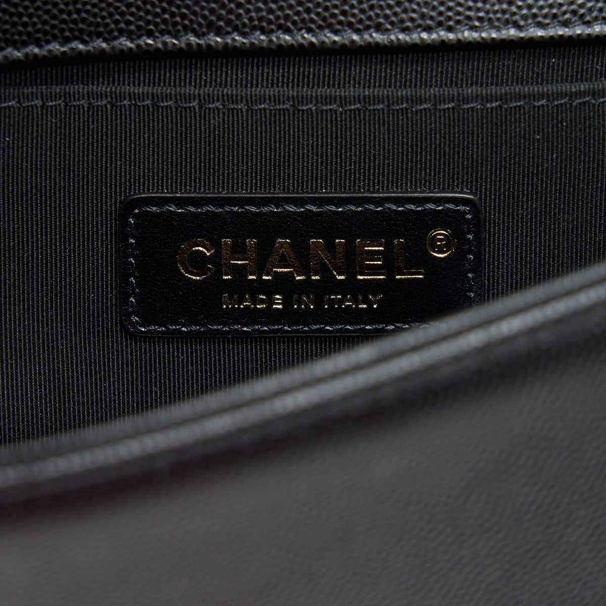 Chanel Small Boy Bag Caviar Black brushed GHW Year 2021 (microchip serial）