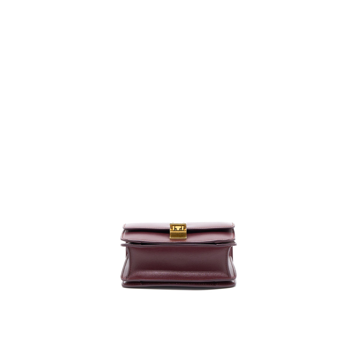 Celine Mini Box Calfskin Burgundy GHW