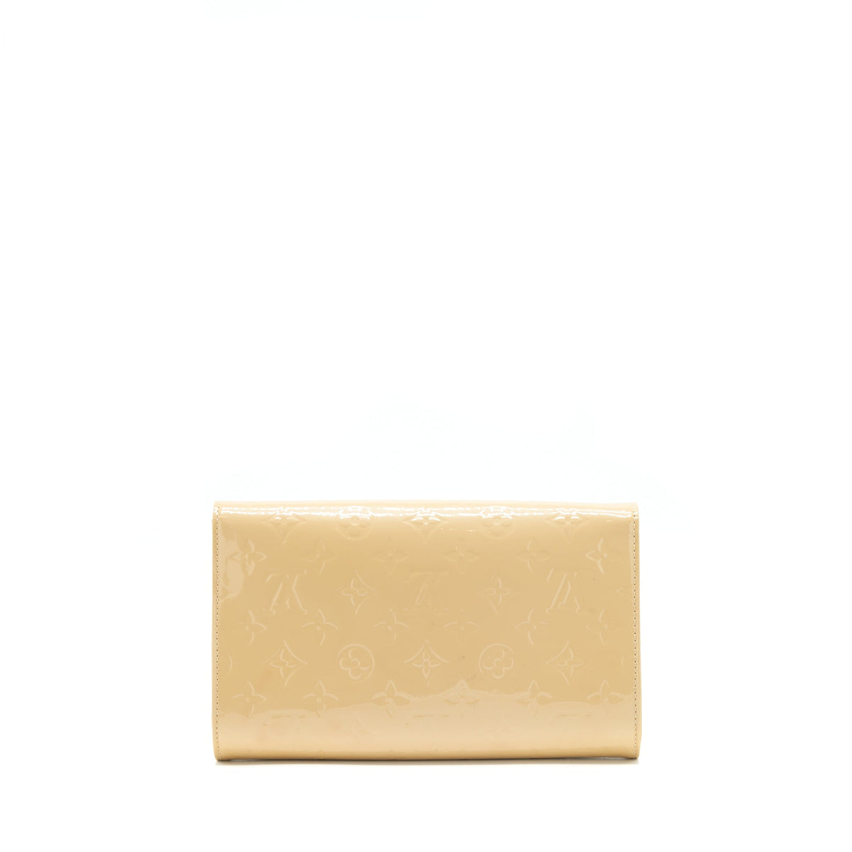 Louis Vuitton Vernis Ana Clutch Patent Leather Beige GHW