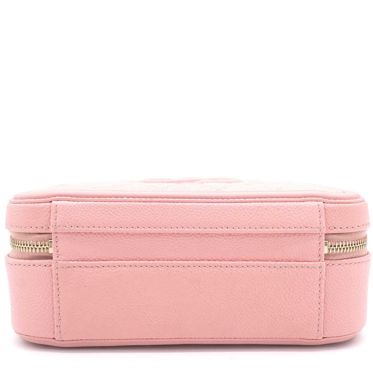 Chanel Pink Quilted Caviar Leather Medium CC Filigree Vanity Case Bag
